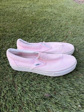 Vans Pink Slip-On Canvas Sneakers